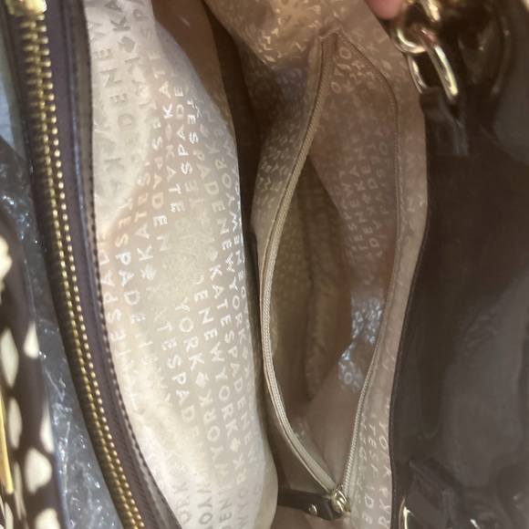 Kate Spade Animal Print Shoulder Bag Brown and Ivory - Picture 9 of 14